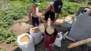 КУПИЛИ ДРОБИЛКУ ДЛЯ ЗЕРНА / СТРОИМ ЛЕТНИЙ ДУШ / НАШЕ ПЕРВОЕ МЯСО