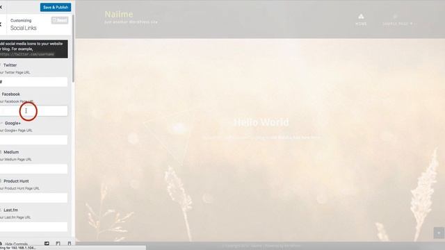 Nailme WordPress Theme 03 How to add social media icons to your website? смотреть онлайн