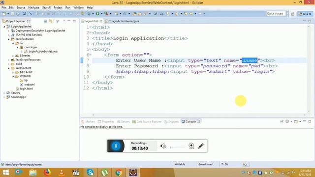 Creating Web(Servlet) application in eclipse смотреть онлайн