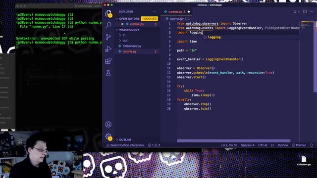 Watchdog: Python filesystem event triggers - Advent of Code Python Libraries 2021 смотреть онлайн