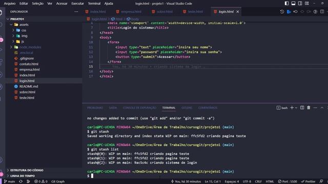 Curso Git & Github - Aula 24 - Recuperando uma Stash смотреть онлайн