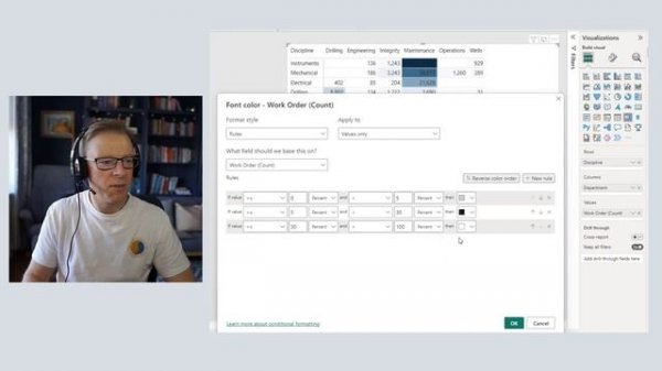 QT#82 - Improving the Design of a matrix visual HEAT MAP in Power BI