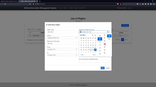 Flight Reservation Management System in Python using Django DEMO смотреть онлайн