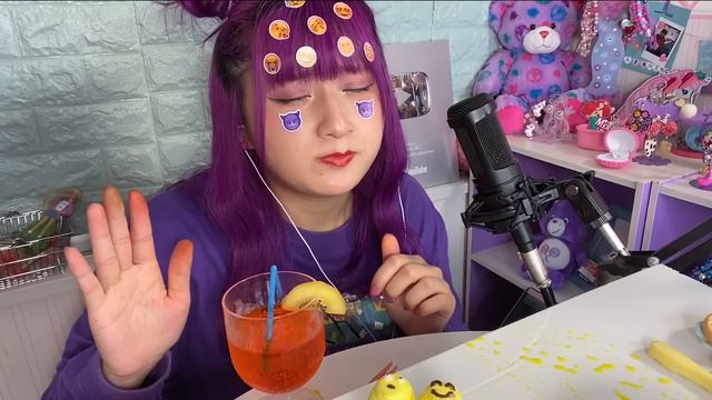 【ASMR】絵文字スイーツを食べる💛🥺/【Eating Sounds】YELLOW EMOJI FOOD ,MUKBANG,먹방 смотреть онлайн