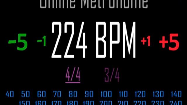 Metronomo Online - Online Metronome - 224 BPM 4/4 смотреть онлайн