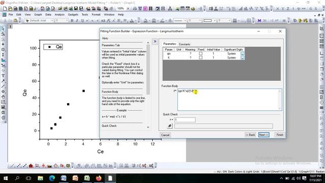 How to fit the Non-linear Curve in the Langmuir Isotherm Model on experimental data via Origin Soft смотреть онлайн