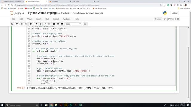 Web Scraping With Excel Using Python смотреть онлайн