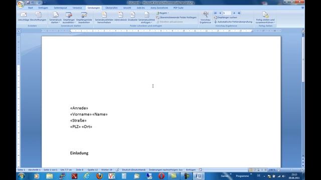 Word 2007 Serienbrief mit Excel 2007 Tabelle смотреть онлайн
