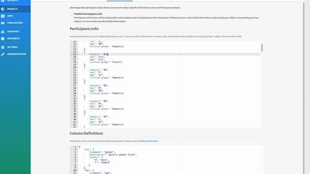Edit brainlife.io project's Participants Information using the WebUI смотреть онлайн