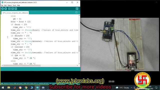Display of GPS Data on Web Server using ESP32 смотреть онлайн