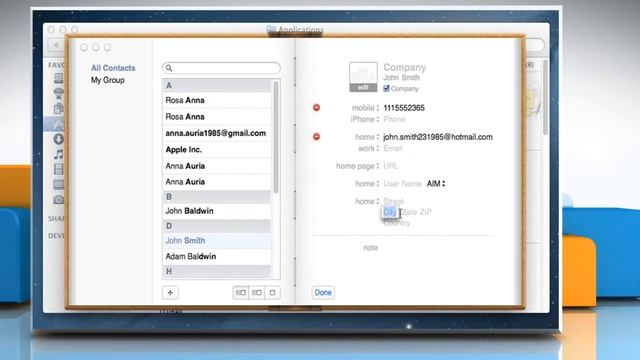 How to Add a New Contact to Address Book in Mac® OS X™ смотреть онлайн