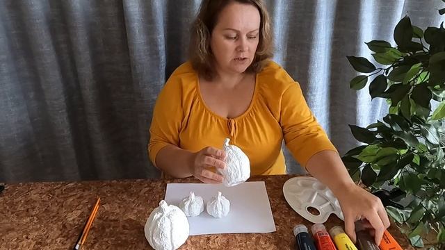 Как просто сделать тыквы из папье-маше/Осенний декор смотреть онлайн