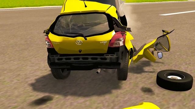 Toyota Yaris VS SUZUKI JIMNY {BeamNG.drive}