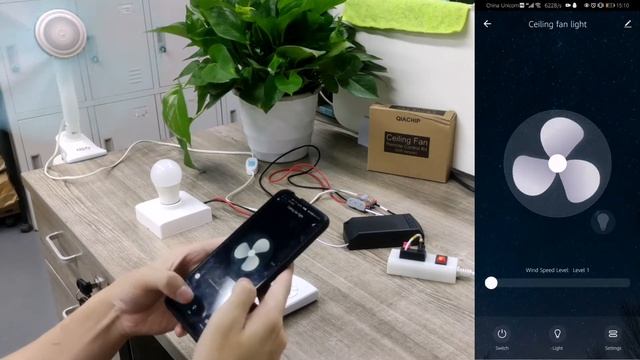 How to use Smart Life App to pair and control Qiachip ceiling fan light remote control kit смотреть онлайн