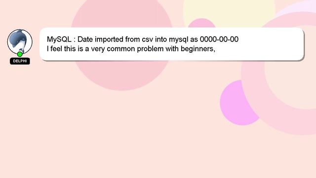 MySQL : Date imported from csv into mysql as 0000-00-00 смотреть онлайн