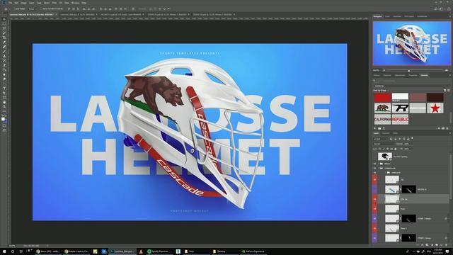 How to design a lacrosse helmet using photoshop templates. смотреть онлайн
