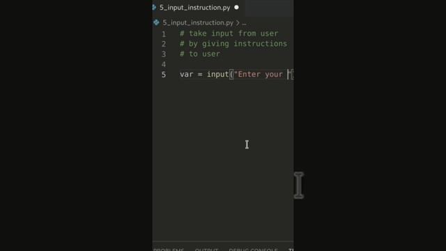 Taking Input From User By Giving Instructions And Printing It In Python | Python Tutorials | #Short смотреть онлайн