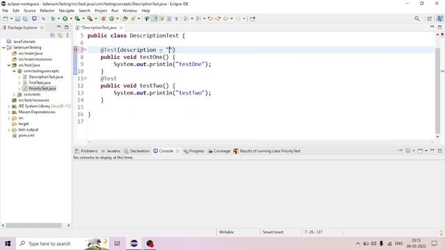 TestNG Description Attribute | Testing Framework Selenium Java | Tutorials for Beginners | #5 смотреть онлайн