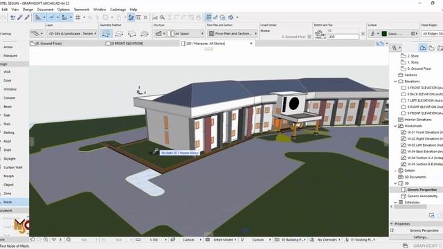 LANDSCAPE MODEL IN ARCHICAD #graphisoft #archicad смотреть онлайн