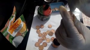 Чистка монет как убрать красный налет с латунных монет и монет из алюминиевой бронзы