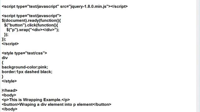 wrap in jquery смотреть онлайн