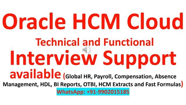 Interview Support Avaialble on Oracle HCM Cloud Techno Functional смотреть онлайн