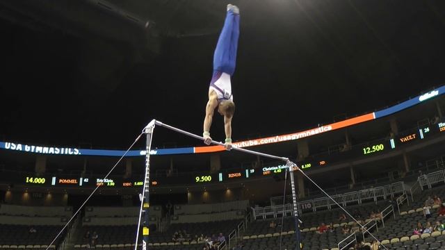 Tristan Burke – Horizontal Bar – 2014 P&G Championships – Jr. Men Day 1 смотреть онлайн