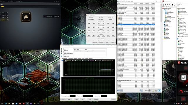 Corsair iCUE H150i Elite Capellix + i7 6850k = AIDA64 - Стресс тест процессора в AIDA64 смотреть онлайн
