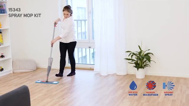 Швабра для мытья пола с распылителем, телескопической ручкой 130 см и насадкой Nordic Stream смотреть онлайн