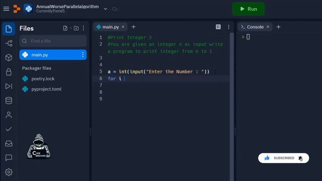 Print Integer - 3 CCBP ASSIGNMENT 8 PYTHON PROBLEM #pythonprogramming смотреть онлайн