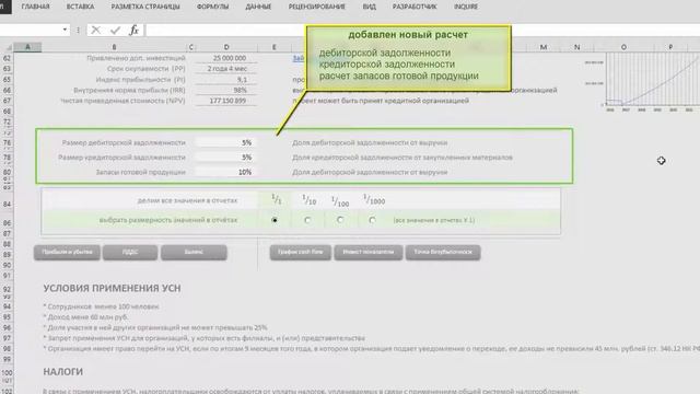 Финансовая модель в Excel  (версия 3.0)