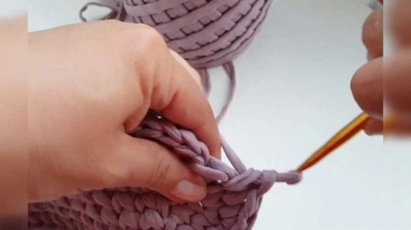 Часть 1 Вяжем рюкзак из трикотажной пряжи