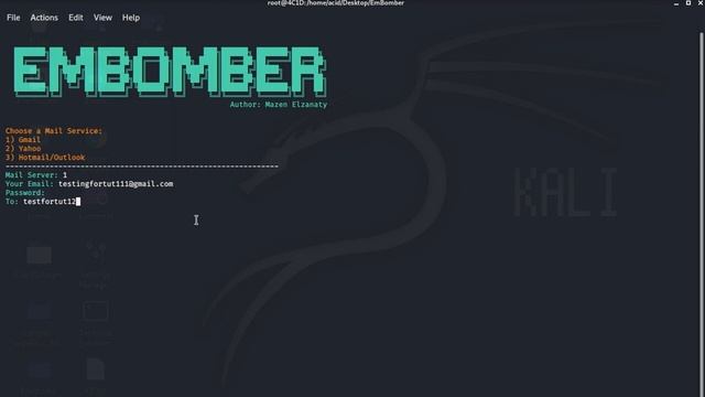 How To Bomb An Email Address On A Kali Linux Computer смотреть онлайн