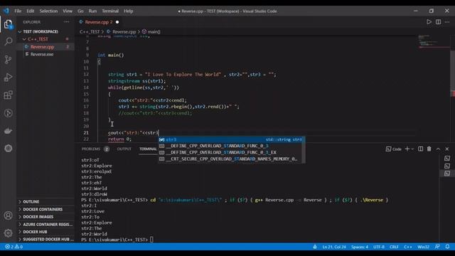 C++ & Python program to reverse individual words of a sentence. смотреть онлайн