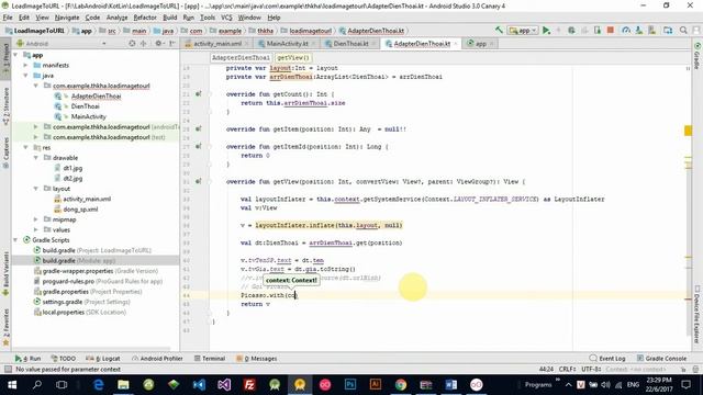 Android với Kotlin - Load Image từ Internet đổ vào Listview смотреть онлайн