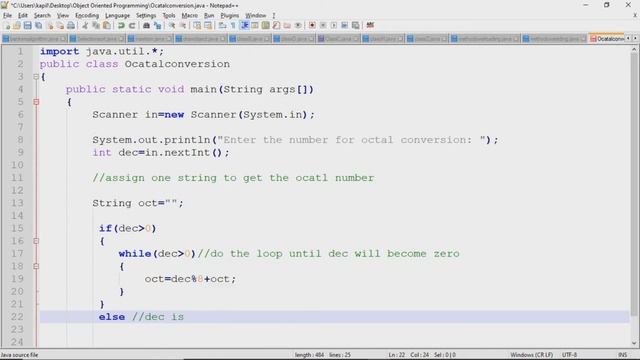 How to write the java program to convert the decimal to octal ? смотреть онлайн