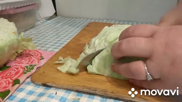 Тушёные куриные сердечки с капустой. смотреть онлайн