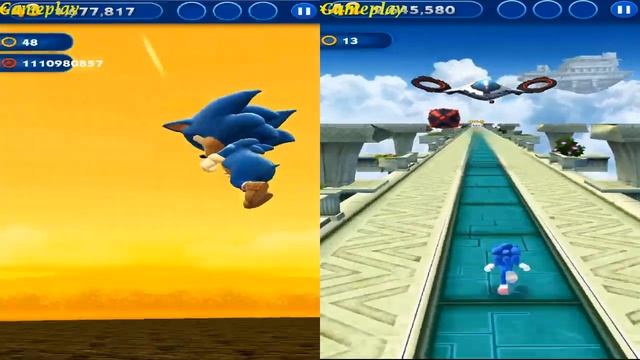 Sonic Dash New Update - New Character Baby Sonic VS TEEN SONIC - Gameplay HD смотреть онлайн