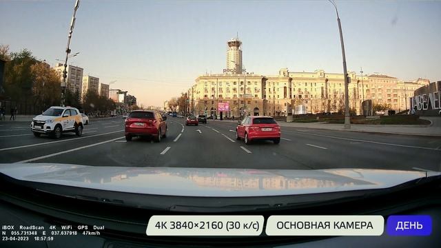 Видеорегистратор с GPS/ГЛОНАСС базой камер RoadScan 4K WiFi GPS Dual видео день / ночь смотреть онлайн