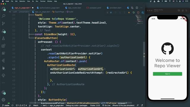 Auth Callback Functions in Flutter - GitHub Clone Tutorial смотреть онлайн
