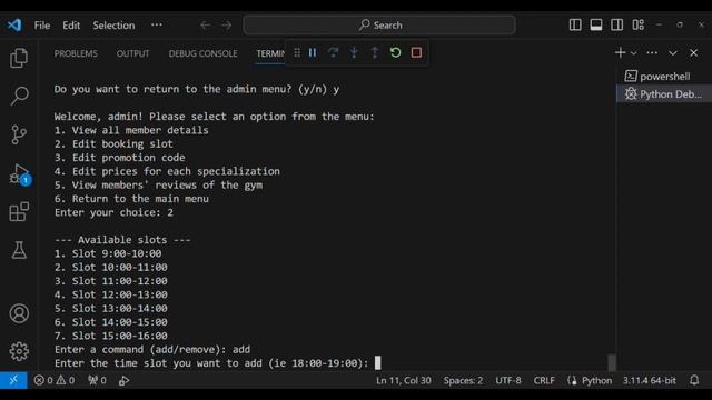 Gym Management System Using Python (Command Line Interface) смотреть онлайн