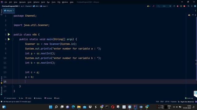 Program to swap two given numbers in java | #Java смотреть онлайн