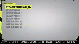 PS5 |  NHL 22 | ВИДЕОУРОКИ ДЛЯ НОВИЧКОВ ЧАСТЬ 4 | СТРАТЕГИИ В NHL22