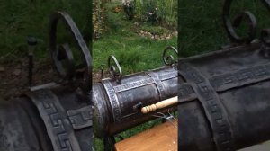 Мангал из газового балона и станины от швейной машинки зингер