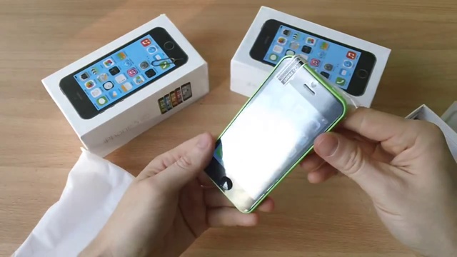 Китайский iPhone 5C Blue&Green Посылка из Китая смотреть онлайн