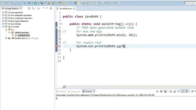 11 Java Math Class смотреть онлайн