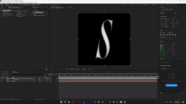 Эффект размытия в Adobe After Effects