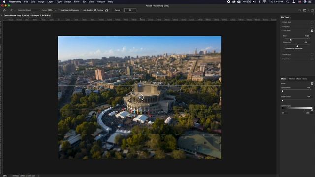 How to Create a Tilt-Shift Effect (Tilt-Shift Blur) in Photoshop смотреть онлайн