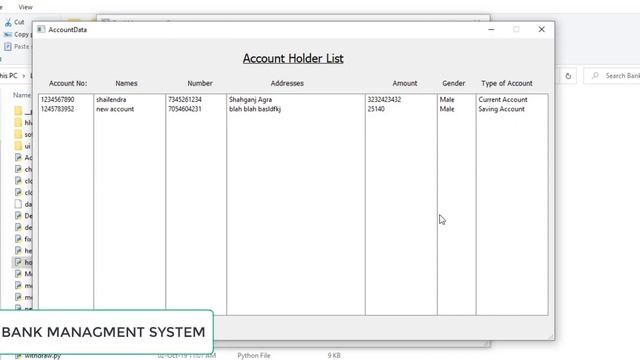 Bank Management System | Python GUI Project смотреть онлайн