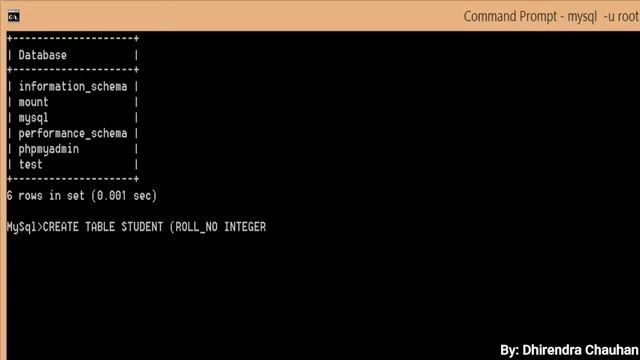 Create_Table & DESC in MySql смотреть онлайн